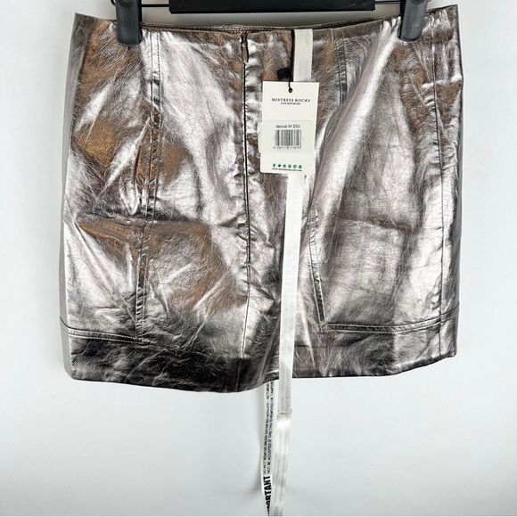 NWT Silver Metallic Mini Skirt | US Size Medium - Picture 3 of 9